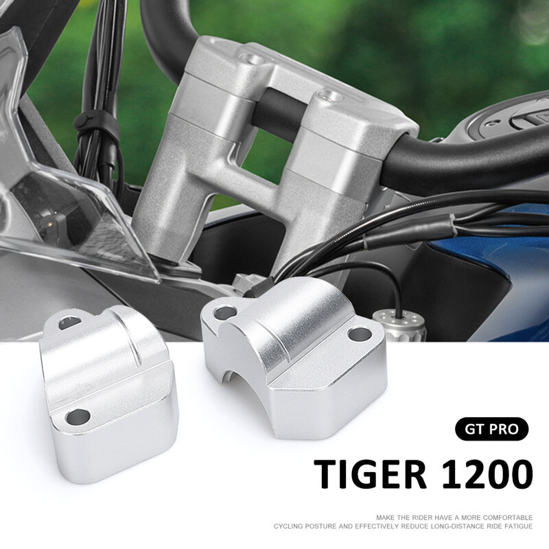 Nuovo Riser per manubrio barra di montaggio Riser estendi indietro spostato 25MM per Tiger1200 Tiger 1200 TIGER1200 TIGER 1200 GT PRO 2023