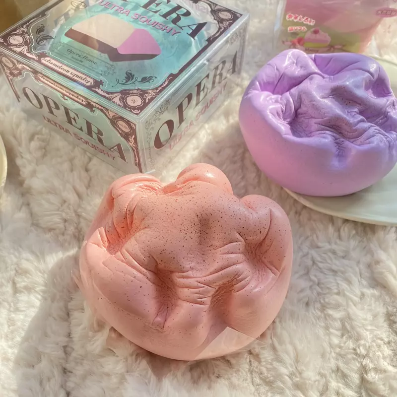 Squishy Toy para Stress Release, Squishy Toy, Slow Rising, Opera, Sticky Morango, Leite, Mousse, Bolo, Squeeze Toy, Mão Relax Presente