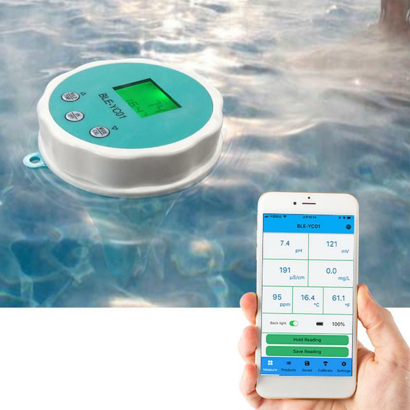 Caneta de Qualidade da Água Profissional, Testador Multi-Parâmetro, Sem Fio, Alimentado Por Mobile App, 6-in-1 Testing Meter
