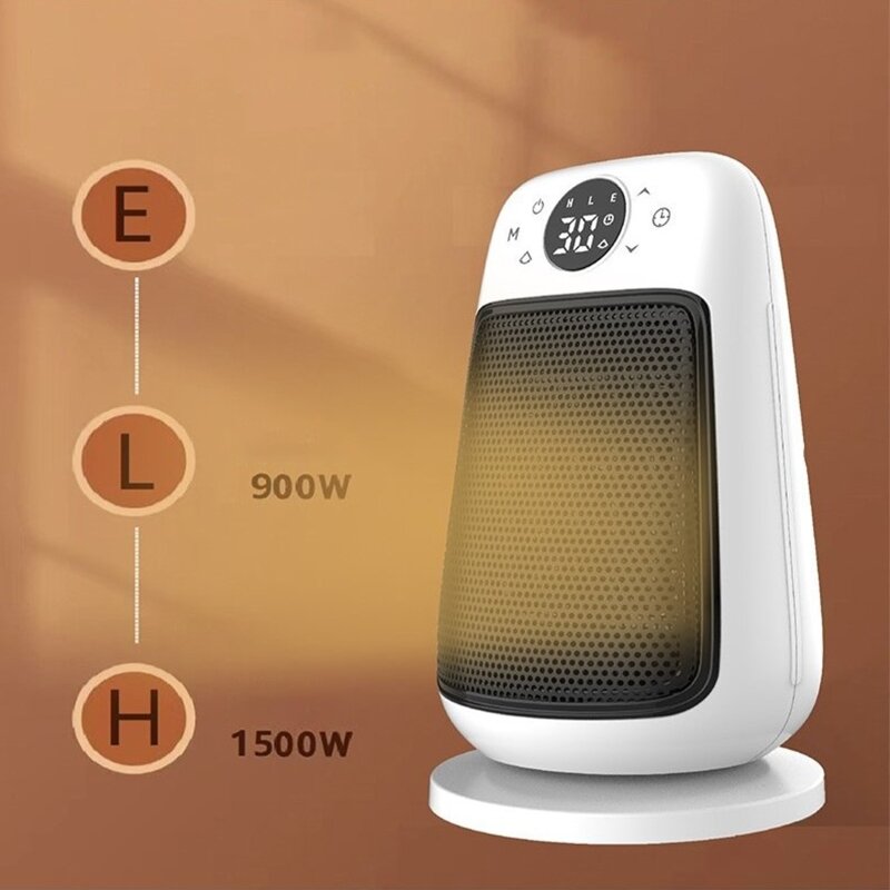 1500W Ceramic Heater with 3 Modes 12h Timer Safety Heat Electric Heaters New Dropship