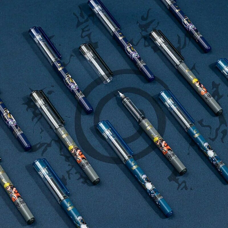 Bolígrafo de Gel líquido directo de Naruto, bolígrafo de escritura para estudiantes, bolígrafo de firma de oficina, bolígrafo fresco de animación de dibujos animados, nuevo