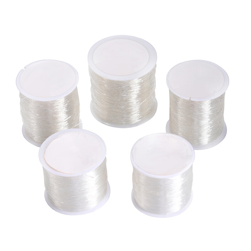 Fil élastique pour perles, 0.4-1.0mm, ficelle commandée, ligne d'artisanat en fibre pour bijoux, cadres de bricolage, bracelets de perles de poney
