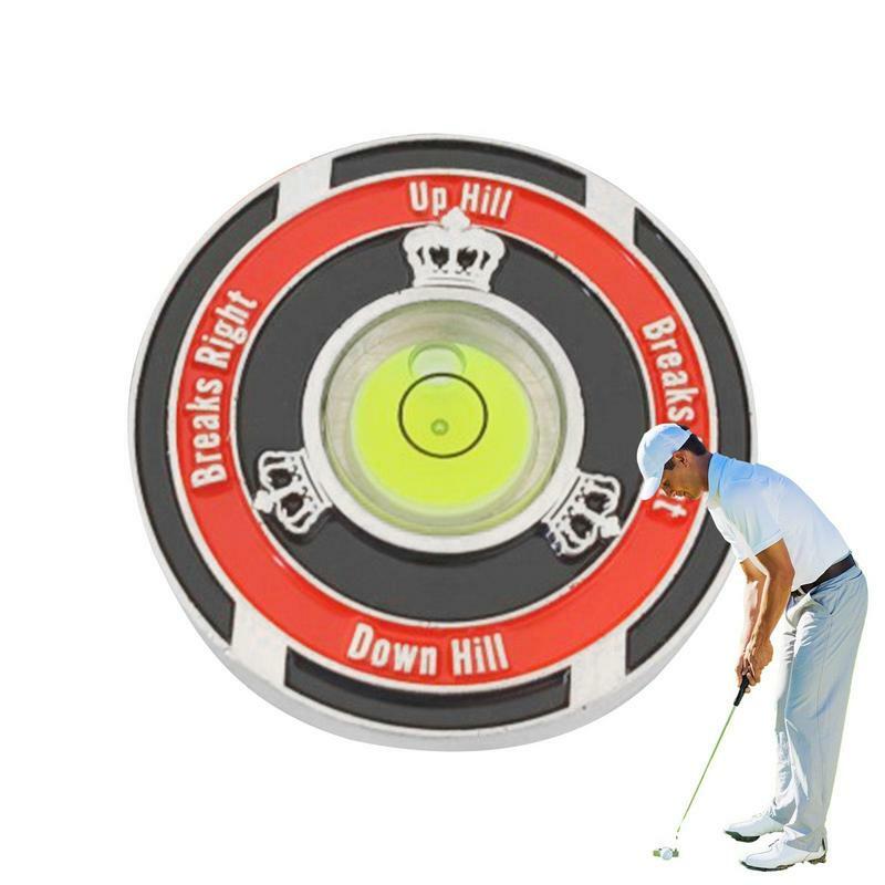 Bola de golfe marcador chapéu clipe colocar ajuda, 2 lados, Multicolor Leitor Opcional, Alta Precisão Alinhamento Ferramenta