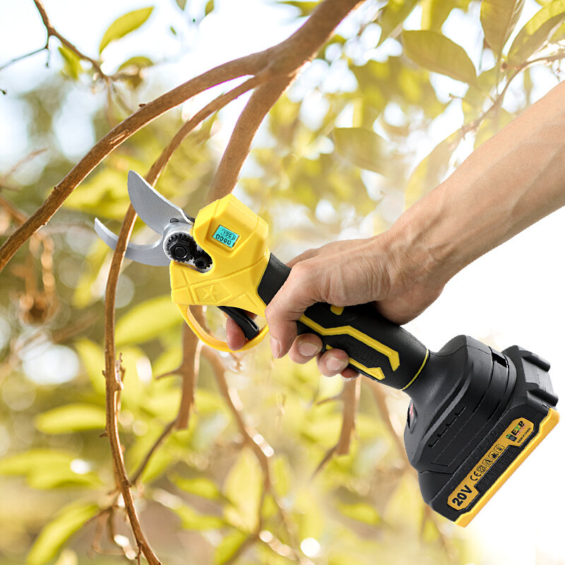 1500W 30mm Brushless Electric Pruner Shear Cordless Rechargeable Fruit Tree Bonsai Pruning Branches Cutter Tool For Makita 18V B