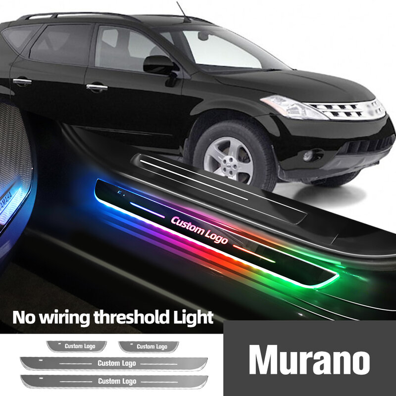 ไฟธรณีประตูรถยนต์2003-2023 Z52 Z51รถ Nissan Murano ปรับแต่งโลโก้ LED ต้อนรับเกณฑ์อุปกรณ์เสริม