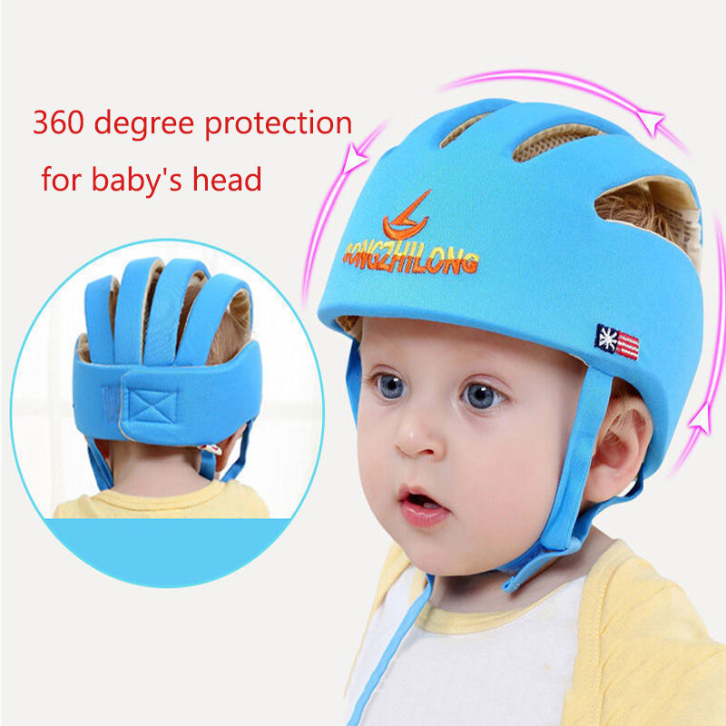 Детская шапка, шлем, Защитная мягкая шапка для малышей, обучение ходьбе, защита от столкновений, детская шапка