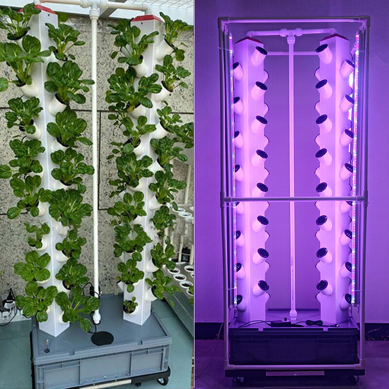 Hydroponika System uprawy w pomieszczeniu inteligentny System hydroponiczny ze światłem pionowe hydroponicznych wieża sprzęt ogrodniczy sadzarki