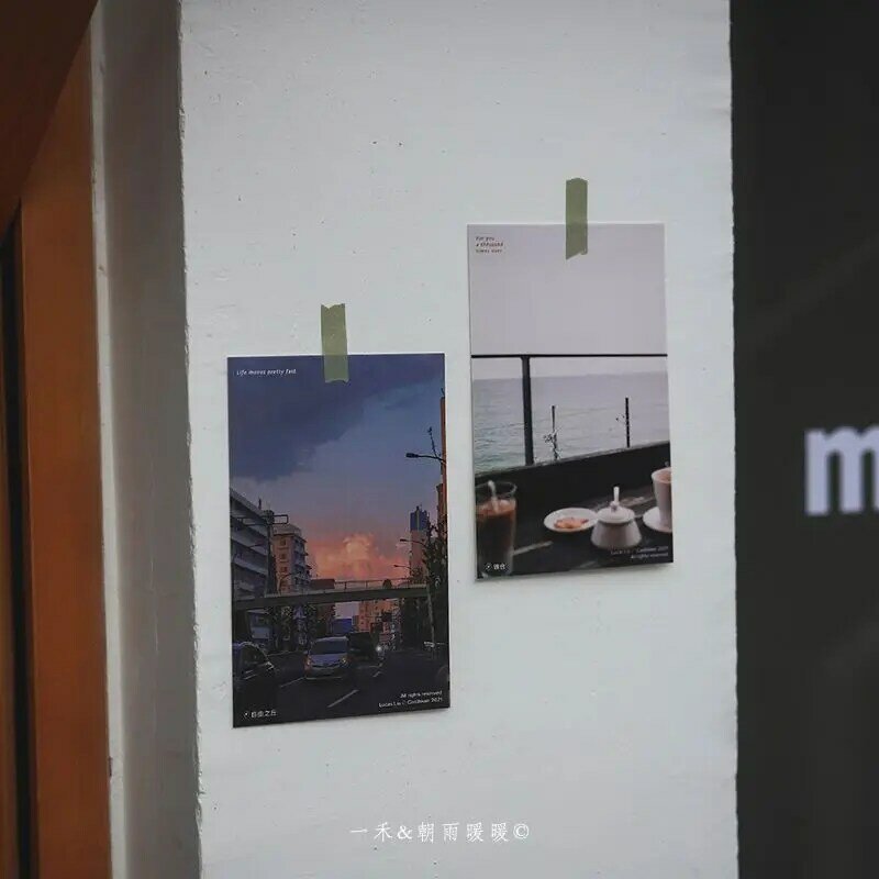この世界のポストカードを愛するために、日本の写真図の壁の装飾カード