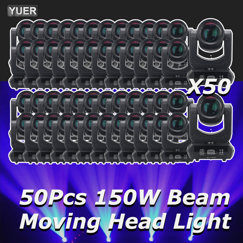 Movendo a cabeça LED Light Beam Spot, 18 prismas rotativas, DMX Stage Effect Light, Disco DJ Bar, clube de casamento, 150W, 50pcs por lote