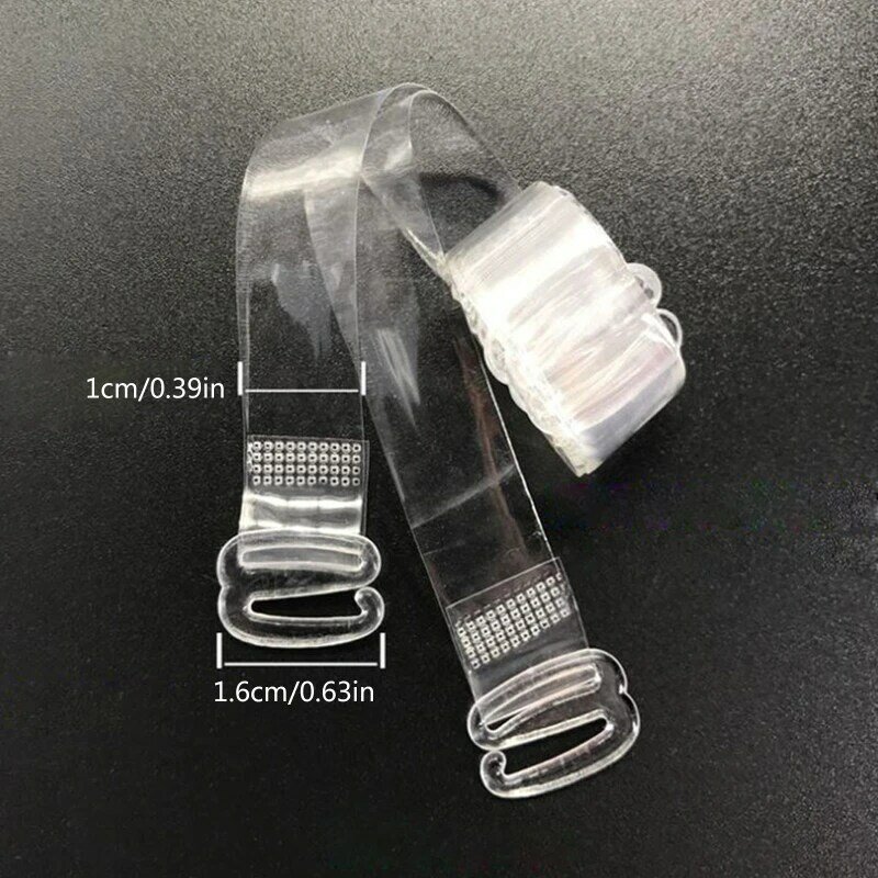 Cinto sutiã feminino elástico invisível transparente alça sutiã silicone ajustável