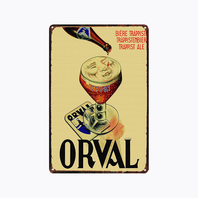[DecorMan] Orval Beer TIN SIGN Painting PUB Decor L1