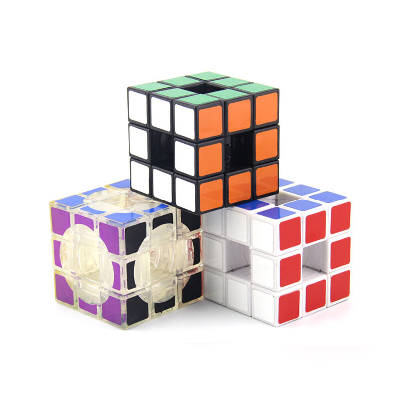 3X3X3 Mainan Fidget Profesional Tanpa Stiker Kubus Kecepatan Sulap Berongga Mainan Edukasi Anak-anak Puzzle Cubo Magico Kubus Kekosongan