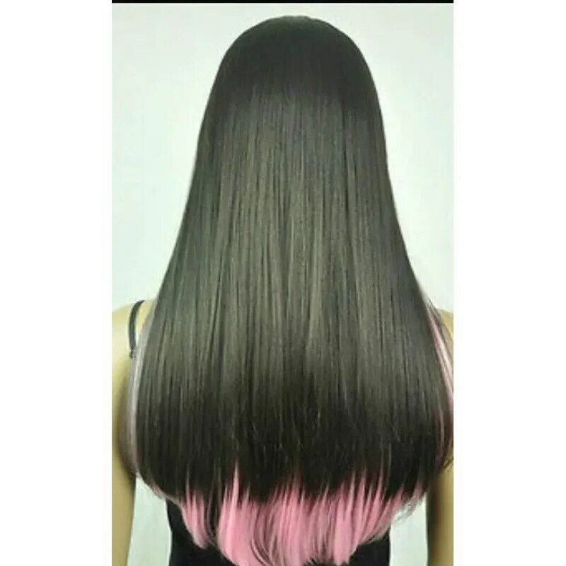 Парик для волос, новинка, bla и розовый длинный прямой парик для косплея