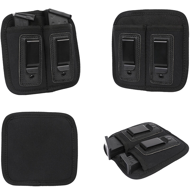 Tactical Nylon Magazine Pouch Holster Pistol 9mm Concealed Carry Mag Case with Clip Glock 19 21 Beretta 92 Handgun Mag Pouch