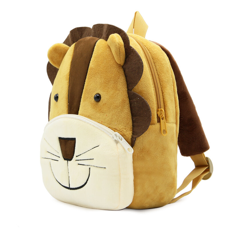 Модная детская мультяшная Милая школьная сумка на плечо, плюшевый рюкзак для детей, милые маленькие сумки для книг для маленьких девочек и мальчиков, рюкзаки с Львом