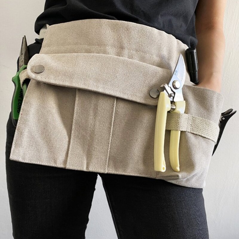 Bolsa de cintura ajustável para ferramentas de lona Bolsa de armazenamento Multibolsos Chave de fenda Bolsa Dropship