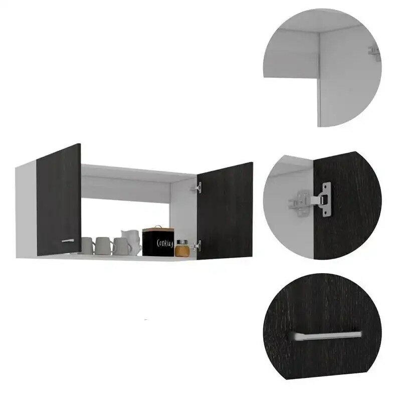 Boahaus Cergy Wall Cabinet (Black)