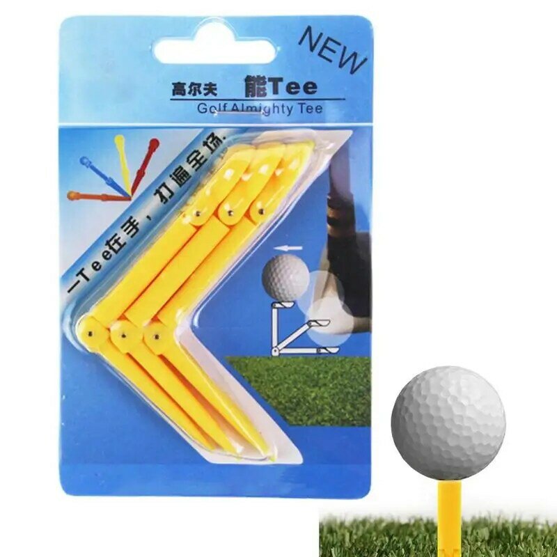Small Golf Tees 3pcs Portable Folding Practice Golf Tees Accessories Funny Golfing Tees With 180 Degree Rotation Putting Golf
