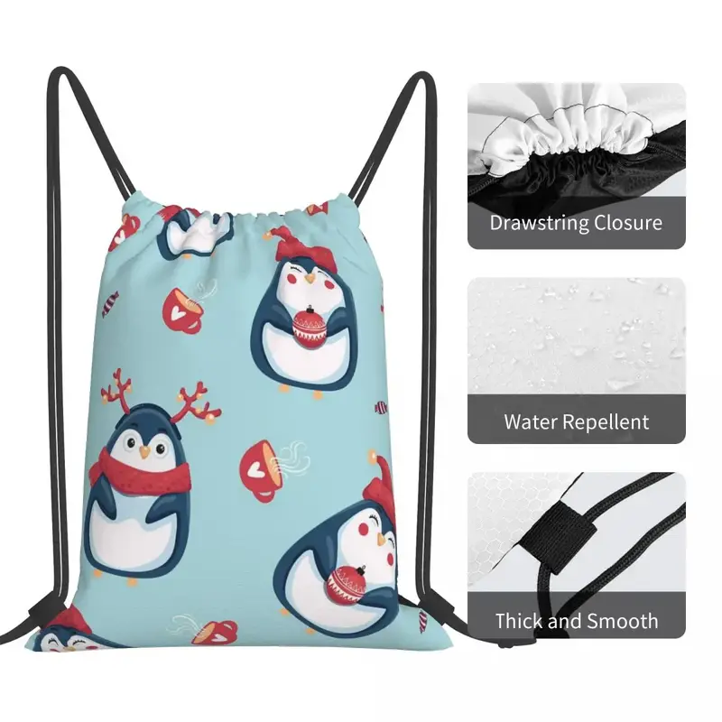 Pinguin Rucksäcke Multifunktions tragbare Kordel zug Taschen Kordel zug Bündel Tasche Aufbewahrung tasche Bücher taschen für Mann Frau Studenten