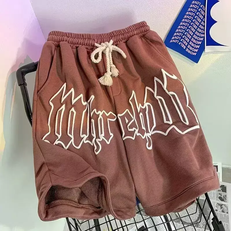 2024 European And American New Shorts For Men And Women Retro Basketball Casual Loose High Street Brand Sports Pants In Summer