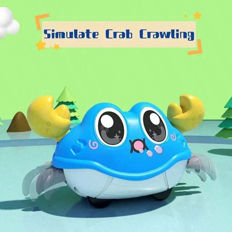 1pcs Crawling Crab Tummy Time Baby Sensory Toy Baby Learning To Crawl Toddler Development Baby Interactive Walking Birthday Gift