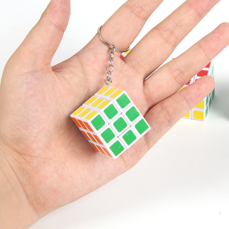 12PCS Günstigste 3x3x 3 3,5 cm CUBE Mini 3rd Auftrag Keychain Magie Cubing Geschwindigkeit Puzzle Pädagogisches Spielzeug Für Kinder kinder
