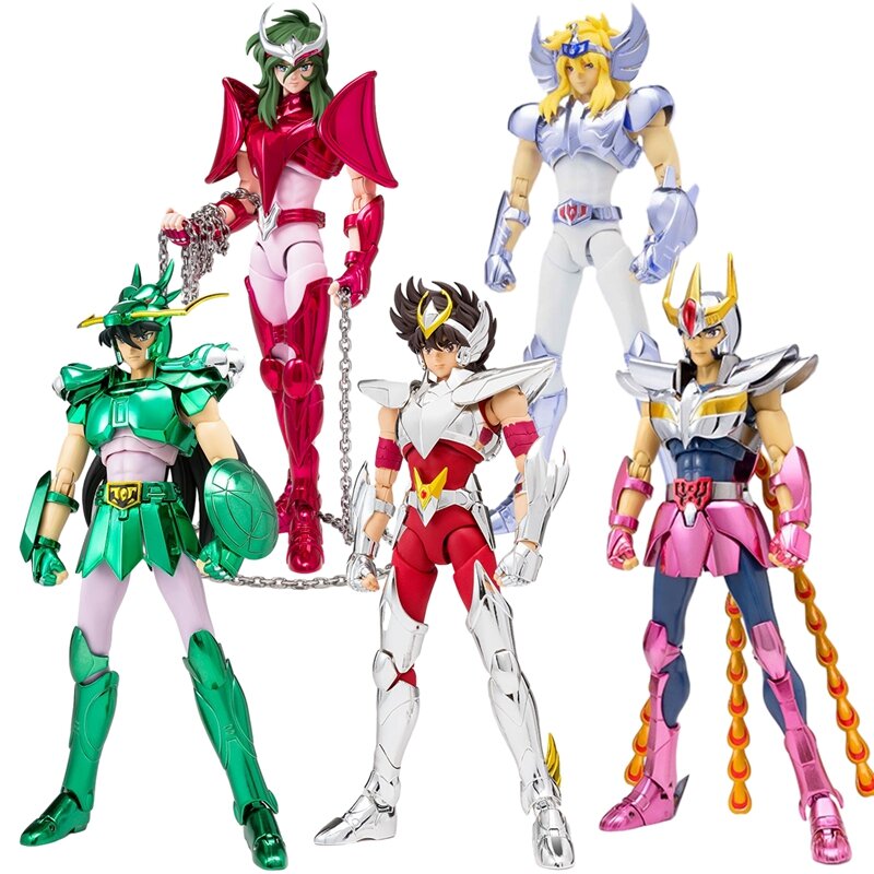 19cm Saint Seiya Anime  Figures Myth Cloth EX Pegasus Dragon Shiryu Hyoga Cygnus Phoenix Ikki Action Figure Collection Model Toy