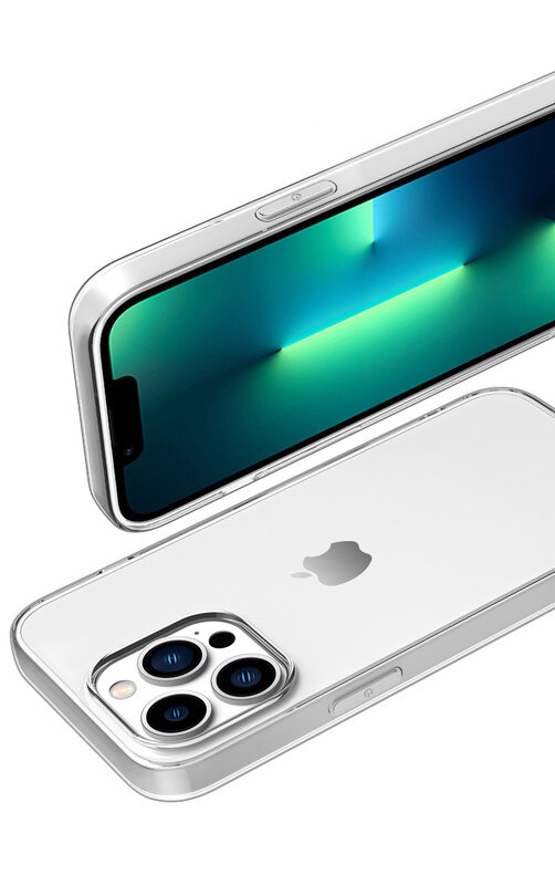 Capa de Silicone Ultra Fina Transparente para iPhone, Capa Traseira, iPhone 15, 14, 13, 12, 11 Pro, Xs Max, Mini, XR, X, 7, 8, 6 s Plus, 6, SE, 5, 5S, 2020, 2022, 2016