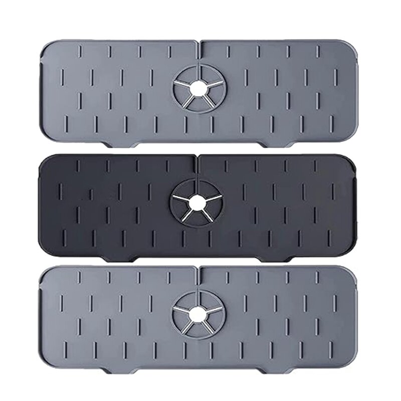 3 Pieces Kitchen Splash Pads Absorbent Pads Drain Pads, Foldable Splash Pads, Waterproof Pads