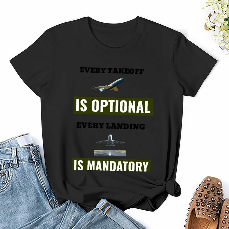takeoff and landing T-Shirt Aesthetic clothing tees woman t shirt