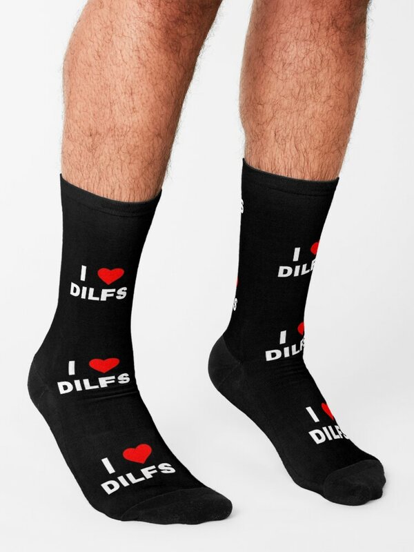 Ich liebe Dilfs Socken rutsch feste Fußball Strümpfe Socken Winter Frauen Socken Männer