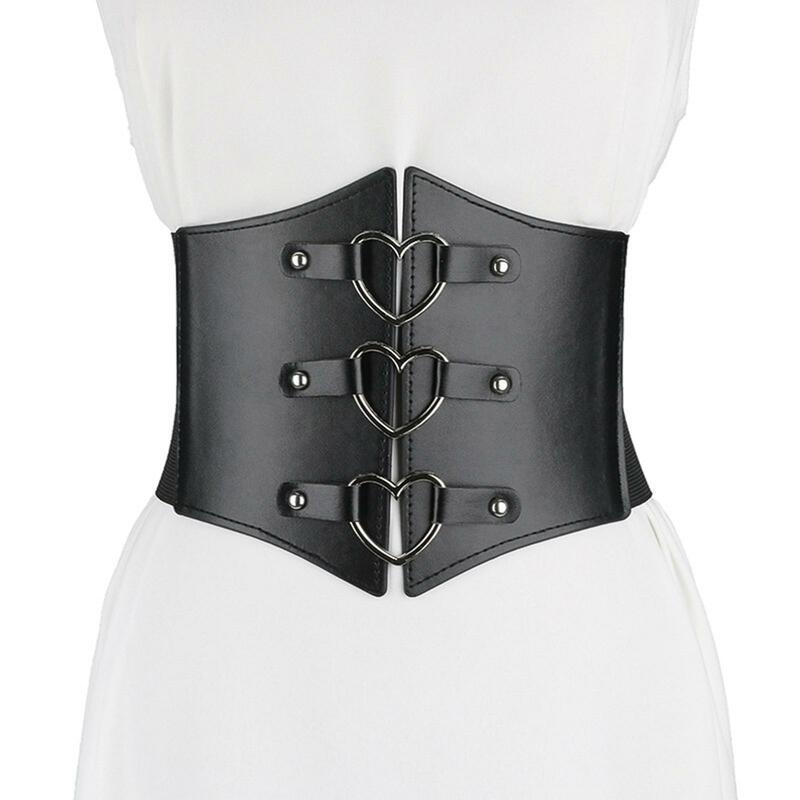 Cinturón ancho de encaje para mujer, banda de cintura para falda, color negro, 60 a 80cm