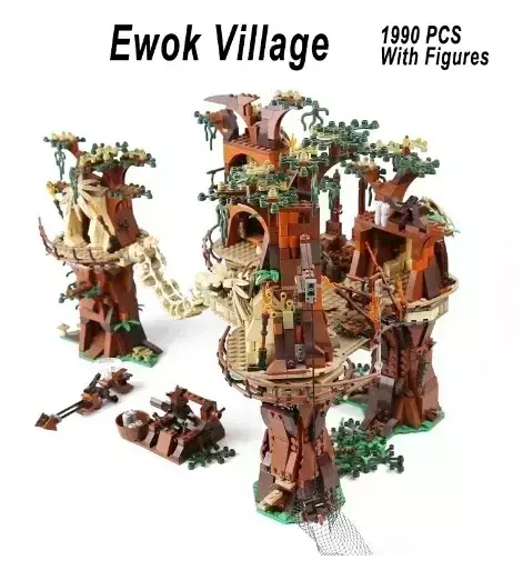 Ewok Village-bloques de construcción para niños y adultos, juguete de ladrillos, Compatible con 10236, regalos de cumpleaños y Navidad