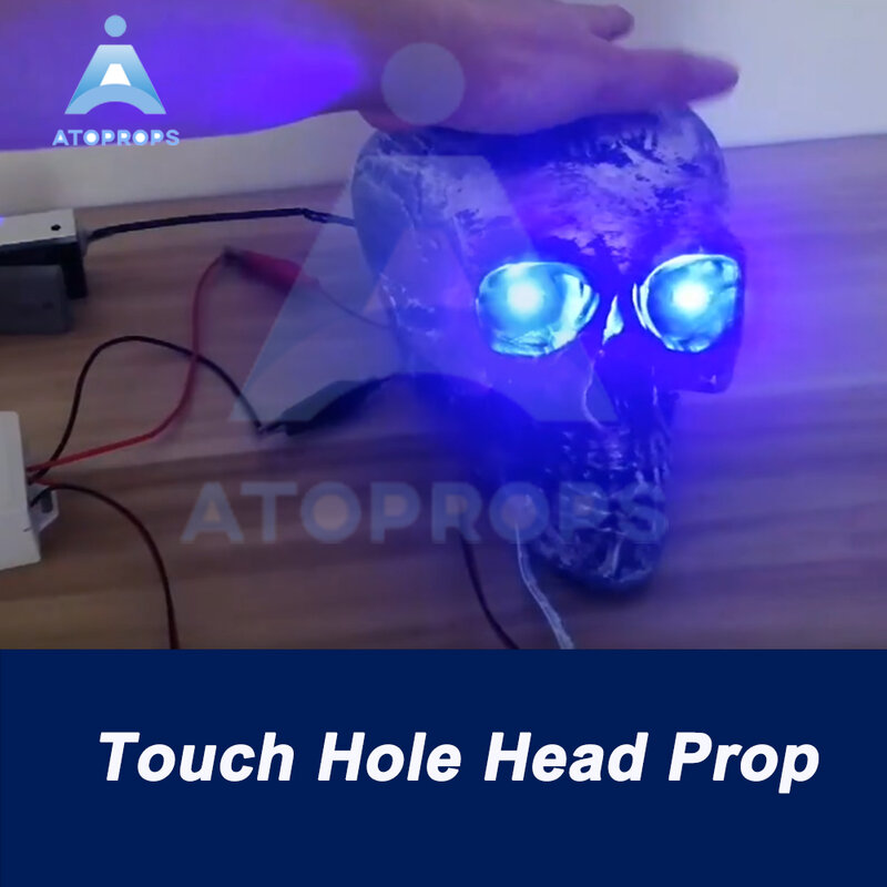 Escape Room Props Touch Hole Head Prop Use Hands to Touch the Hole Head for several seconds to open the door chamber  ATOPROPS