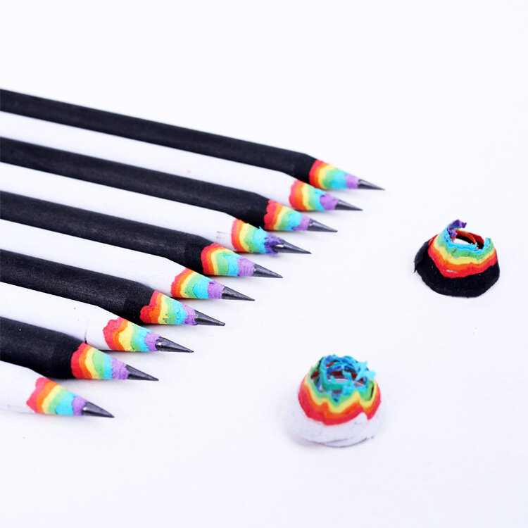 5 stücke Regenbogens tift 2b Bleistift Schwarz-Weiß-Anzug kreative Persönlichkeit Student Bleistift Regenbogens tift