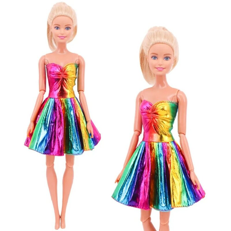 Flash Rok Pop Jurk Voor 11.8 Inch Barbie Kleding Accessoires Bjd Blyth 1/6 Dollhouse Miniatuur Items Speelgoed Voor Meisjes