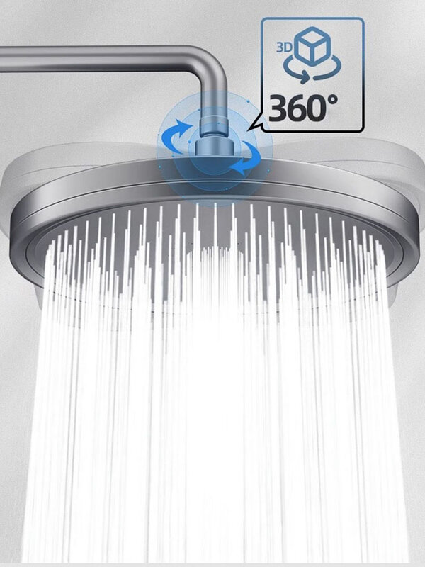 Cabezal de ducha de lluvia supercarga de gran flujo, Panel grande de 6 modos, alta presión, grifo de ducha de lluvia superior, accesorios de baño, nuevo