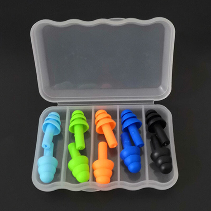 5pairs Ear Plugs Work Christmas Tree Shape Waterproof Noise Cancelling For Sleeping Moldable Soft Silicone Studying Reusable