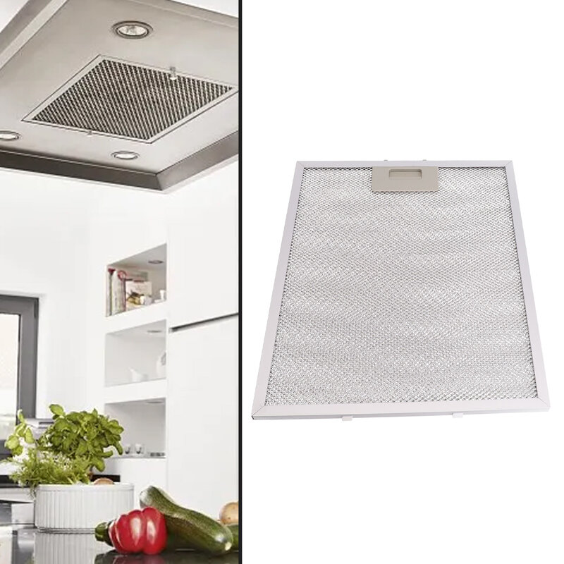 Silver Cooker Hood Filters Metal Mesh Extractor Vent Filter 350 X 285 X 9mm Stainless Steel Replacement Filter