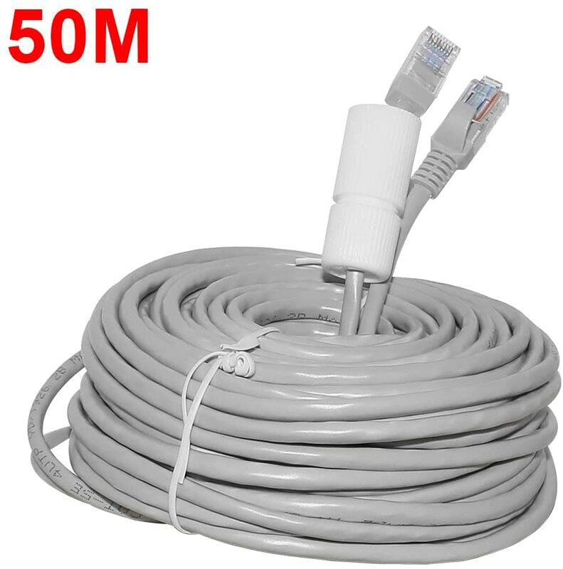 Hiseeu Cat5 Ethernet Network Cable RJ45 50M 20M Lan Cable POE Ethernet Cable for PoE Cameras NVR 65ft 164ft