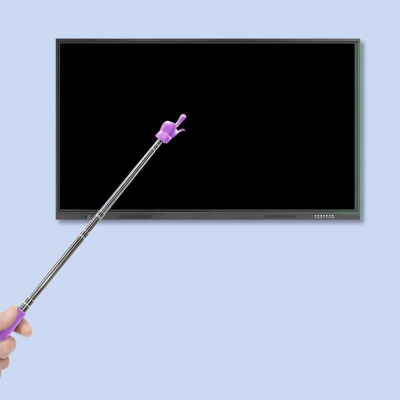 Tongkat penunjuk guru, tongkat mengajar teleskopik jari dapat diperpanjang dengan tongkat penunjuk