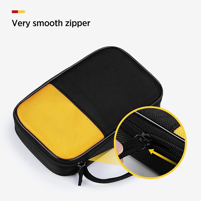 Soft Tool Carrying Case for 117/116/115/114/113 Digital Multimeters 62 Max and More, with Smooth Zipper