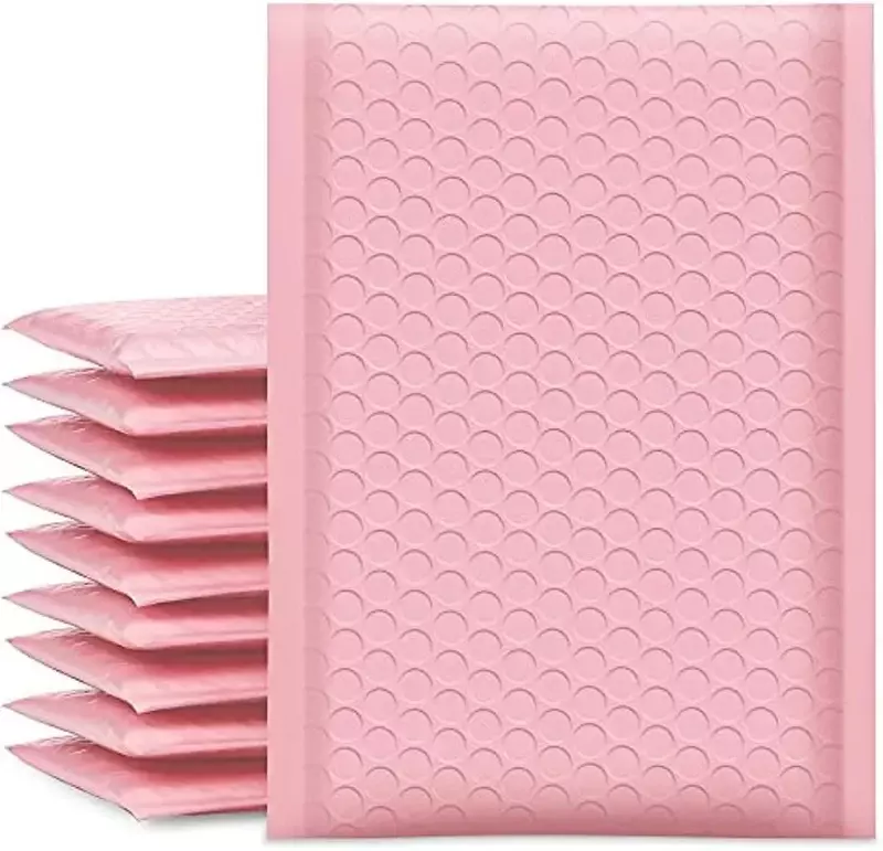 Полиэтиленовые конверты с подкладкой, розовые маленькие Пузырьковые деловые конверты, водонепроницаемые противоударные мягкие конверты, самостоятельная поставка