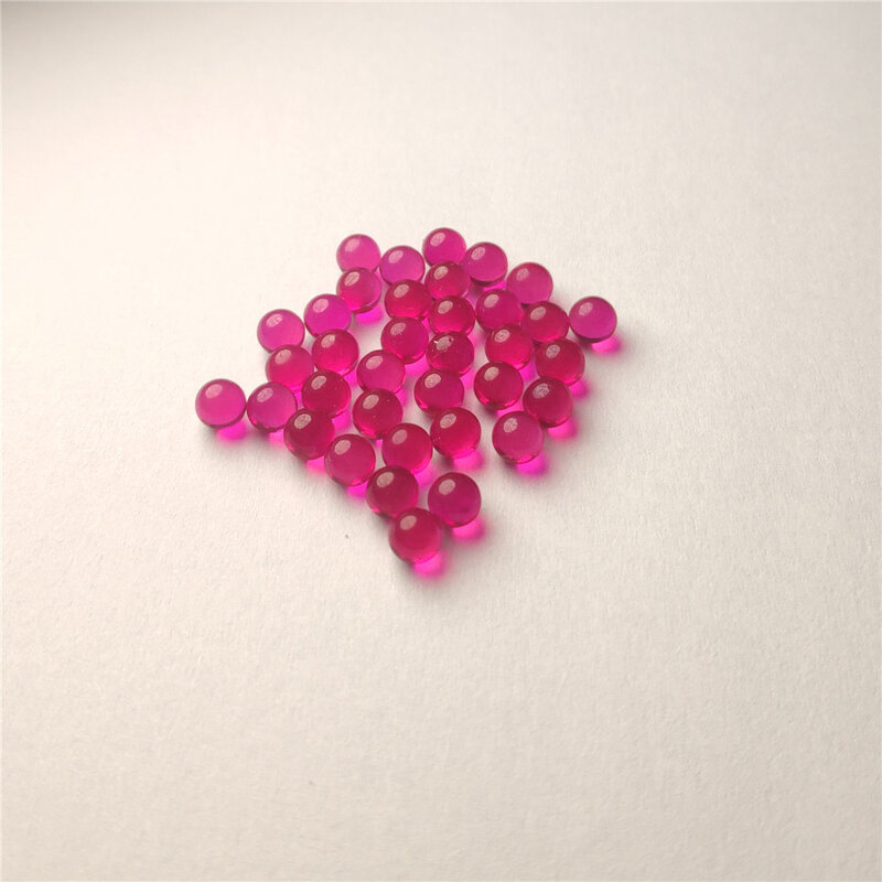Bolas de rubí hechas de corindón sintético, gemas de piedra, OD 4mm, 100 unids/lote por paquete
