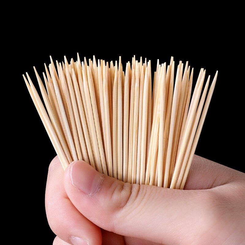 3500pcs! Natural Bamboo Toothpick Disposable Double-headed Zahnstocher Tandenstokers for Bar Restaurant Home Fruit Tooth Sticks