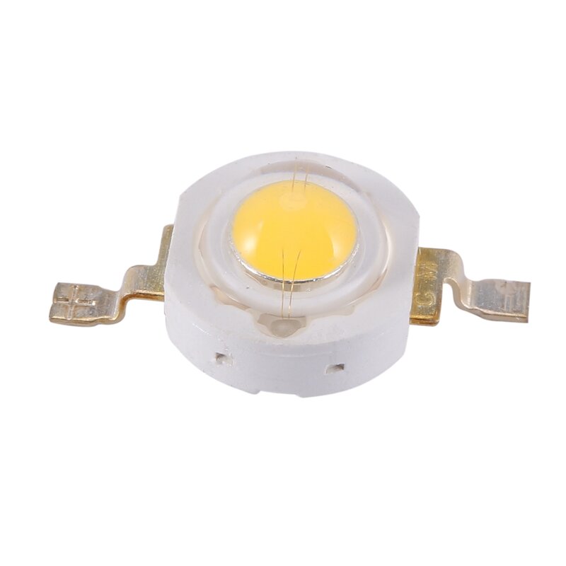 10 pezzi emettitori di perline LED bianco caldo ad alta potenza 2 Pin 3W 100-110Lm