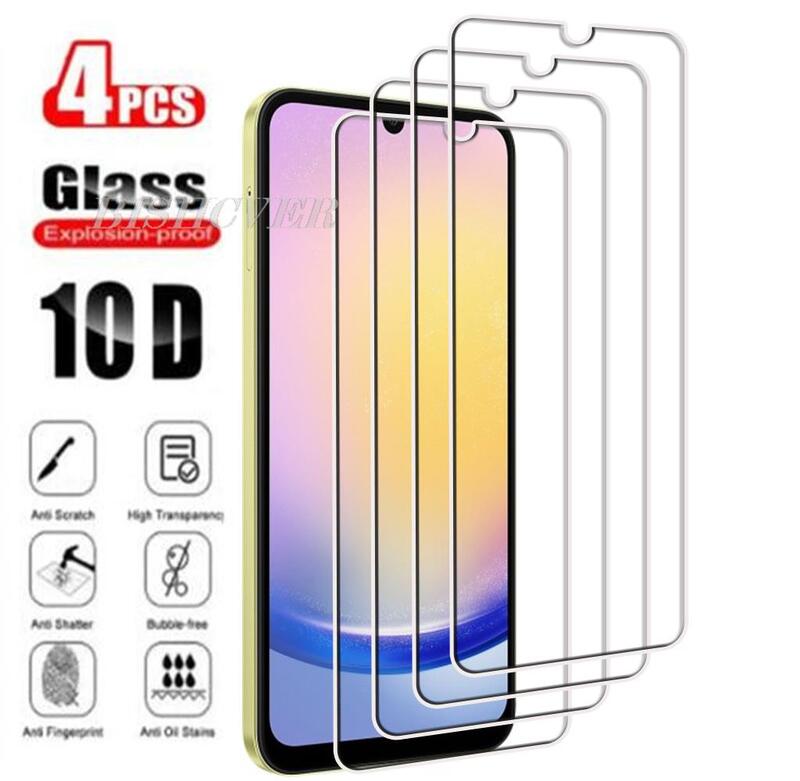 4Pcs Tempered Glass FOR Samsung Galaxy A15 4G 5G GalaxyA15 A34 A24 GalaxyA34 Screen Protector Phone Protective Glass Film 9H