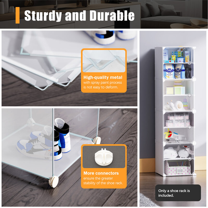 Multi-layer Large Shoe Cabinet Rack Waterproof Dust proof Shoes Stand Storage Organizer Free Standing Space