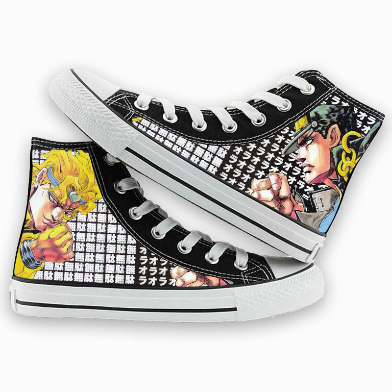 Jojo 'S Bizarre Adventure Canvas Schoenen Anime Sneakers Casual Cosplay Kostuum Hoge Top Kawaii Schoenen Y2k Jojo Accessoires