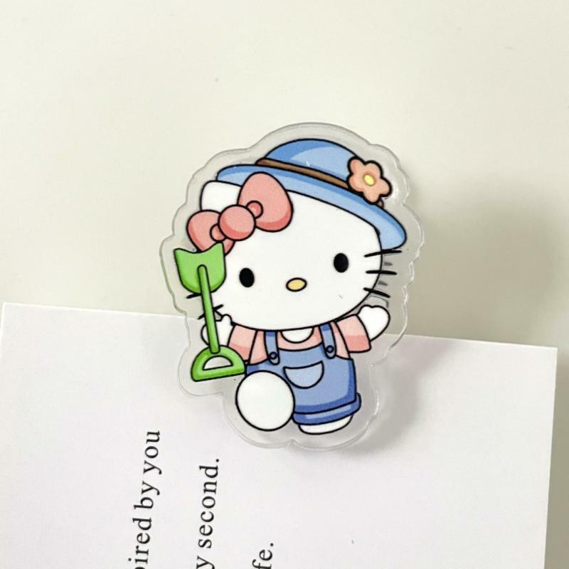 Sanrio selo clip para papelaria estudante, desenhos animados coreanos, Kawaii Olá Kitty, minha melodia, Cinnamoroll, bonito PP Clip, 2024